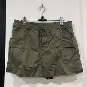 Zara Army Green Cinch Drawstring Skort Cargo Size Large